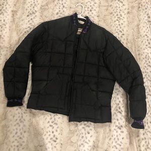 Vintage puffer ski jacket black